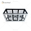 Meetart Crystal Clear Silver Mirror Glass Portavelas con 3 velas Tubo de luz Elegante Ideal para la decoración del hogar WXCH-65