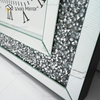 Reloj Espejo WXMC-011 Reloj Decorativo Plateado Con Diamante Triturado