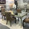 Facoty Supply Mesa de comedor Luxury WXF-0309 Marco de oro puro Mesa de comedor con espejo hecha en casa