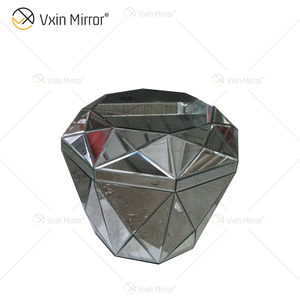 Sofá moderno para sala de estar, muebles de esquina, mesa de té con espejo de cristal plateado, mesa de centro, mesita de noche con espejo