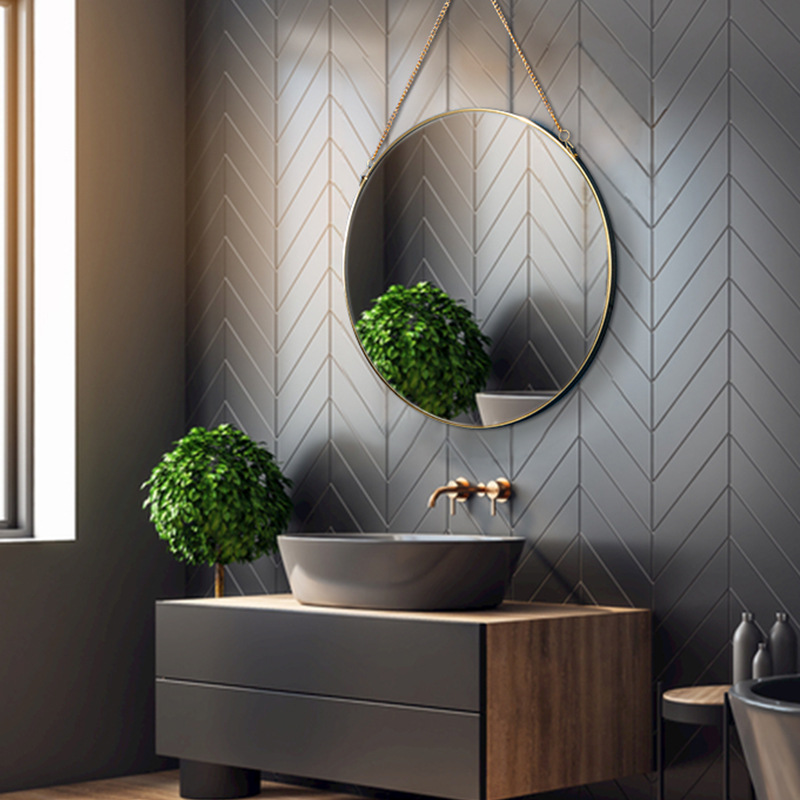 Golden Vxin WXM-0307 Decoración de pared única Marco de metal dorado Espejos decorativos Espejo de pared de lujo