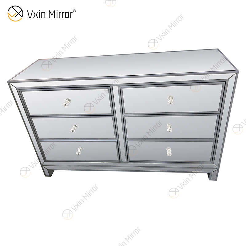 Espejo Vxin, gran oferta, WXR-007, decoración plateada para el hogar, armario con espejo con 6 cajones