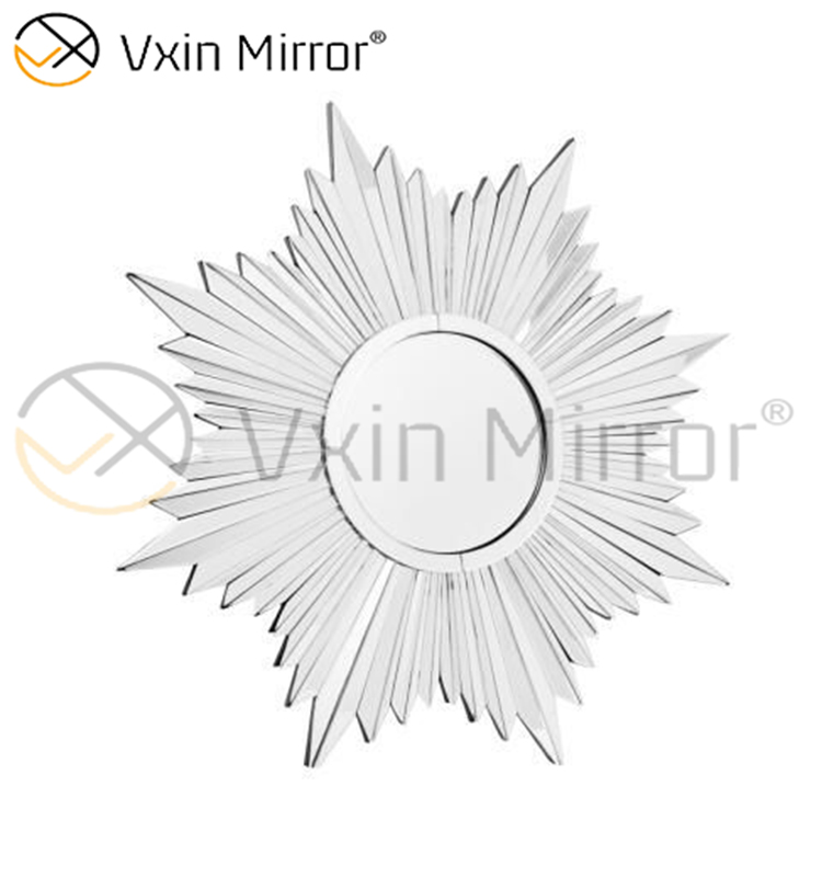 Fancy 3D Wall Decorate WXM-1652 Espejo elegante plateado para colgar en la pared