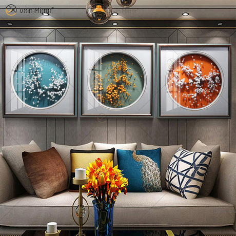 Vxin WXPA-010 Creative Beads Button Paint para la decoración del hogar Wall Art Metal Hanging Picture for Living Room Set para la venta