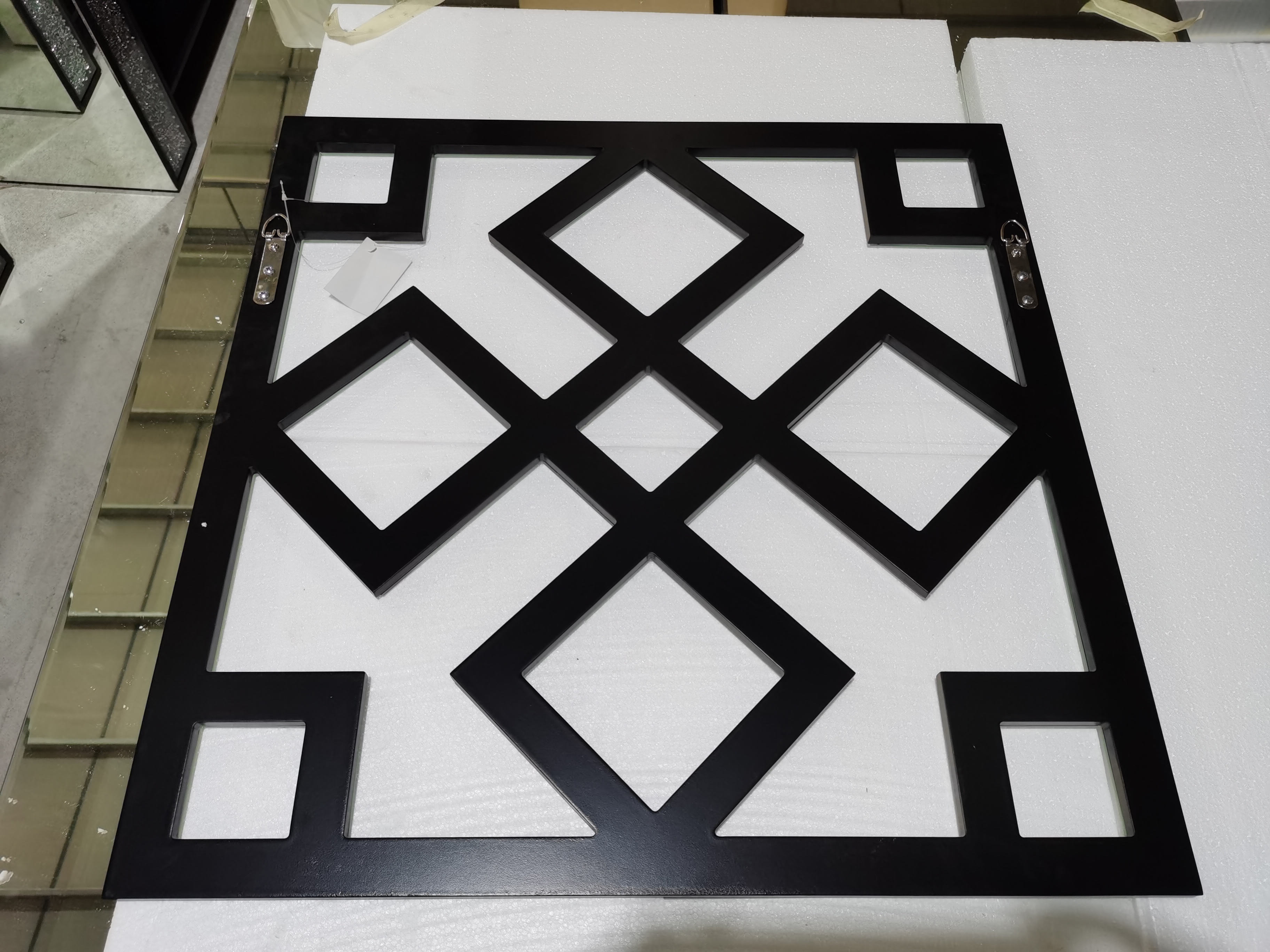 Espejo decorativo de pared con espejo cuadrado con borde biselado Espejos de pared modernos de moda WXM-1580