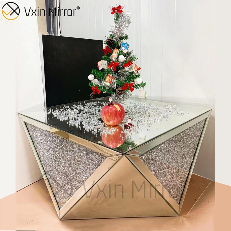Suministro de fábrica WXWF-711 Mesa auxiliar de diamante triturado Mesa de centro moderna