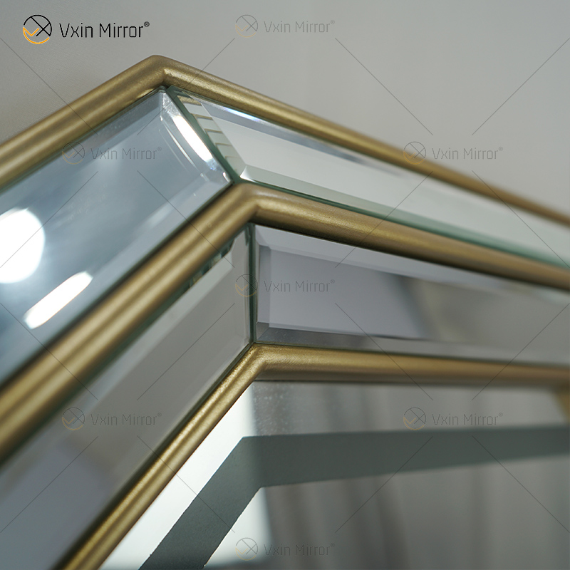 Espejo de tocador VXin WXDL-101 Estación de espejo de salón de dientes azul brillante de lujo con música de reproducción