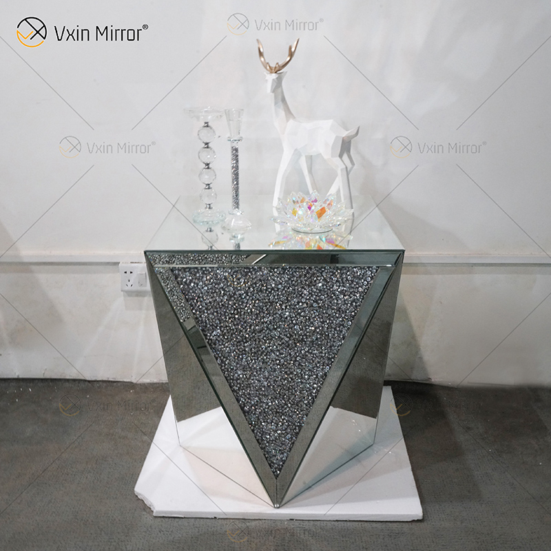 Suministro de fábrica WXF-711-1 Mesa auxiliar Acylic Mesa de centro con espejo moderno Mesa de centro con espejo pulido