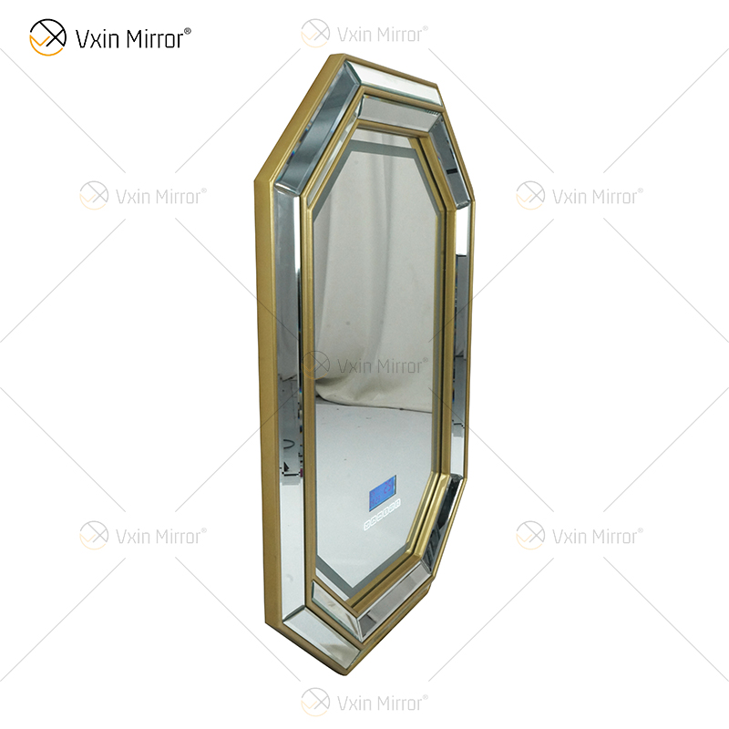 Espejo de tocador VXin WXDL-101 Estación de espejo de salón de dientes azul brillante de lujo con música de reproducción