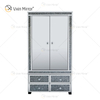 Gran oferta de muebles de dormitorio con espejo, armario, cama con espejo de diamante triturado negro con mesita de noche