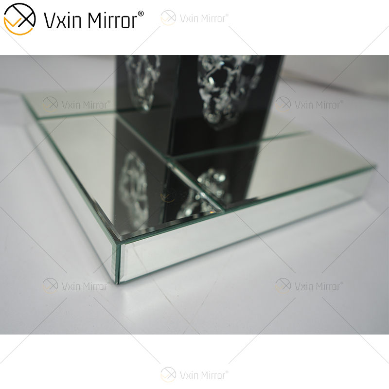 WXFL-027 de estilo gótico, lámpara de pie de cristal plateado para sala de estar con pantalla para lámpara de espejo de Hotel