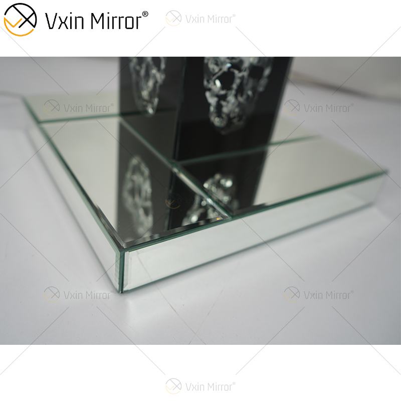 WXFL-027 de estilo gótico, lámpara de pie de cristal plateado para sala de estar con pantalla para lámpara de espejo de Hotel
