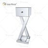 End Table Decor WXF-980 Modern Silver Crystal Mirrored Mesa auxiliar con cajón
