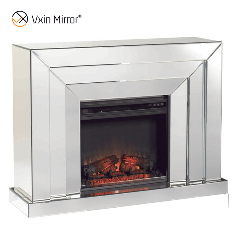 Chimenea de espejo Chimenea eléctrica con repisa Moderna Calidad Efecto de combustible de leña Interior WXWF-1100