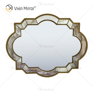 Golden Vxin WXM-1139 Decoración de pared única Espejo de pared de lujo marrón