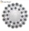 Decoración de pared Plata WXM-1014 Espejo colgante de pared de vidrio de diamante triturado