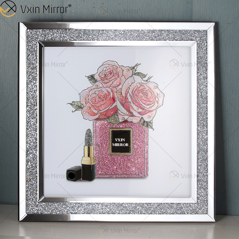 Increíble calidad Vxin Pearl Diamond Metal Wall Art Decor Decoración del hogar Sala de estar de lujo enmarcada para el hogar Set para la venta