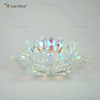 Fuente de fábrica Vxin Mirror Flower VX-07 Candelabro de plata Lotus Crystal Candle Holder