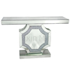 Barato WXF-013 Mesa de consola de estilo moderno 2022 Mesas de consola de diamantes de cristal plateado