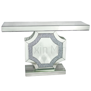 Barato WXF-013 Mesa de consola de estilo moderno 2022 Mesas de consola de diamantes de cristal plateado