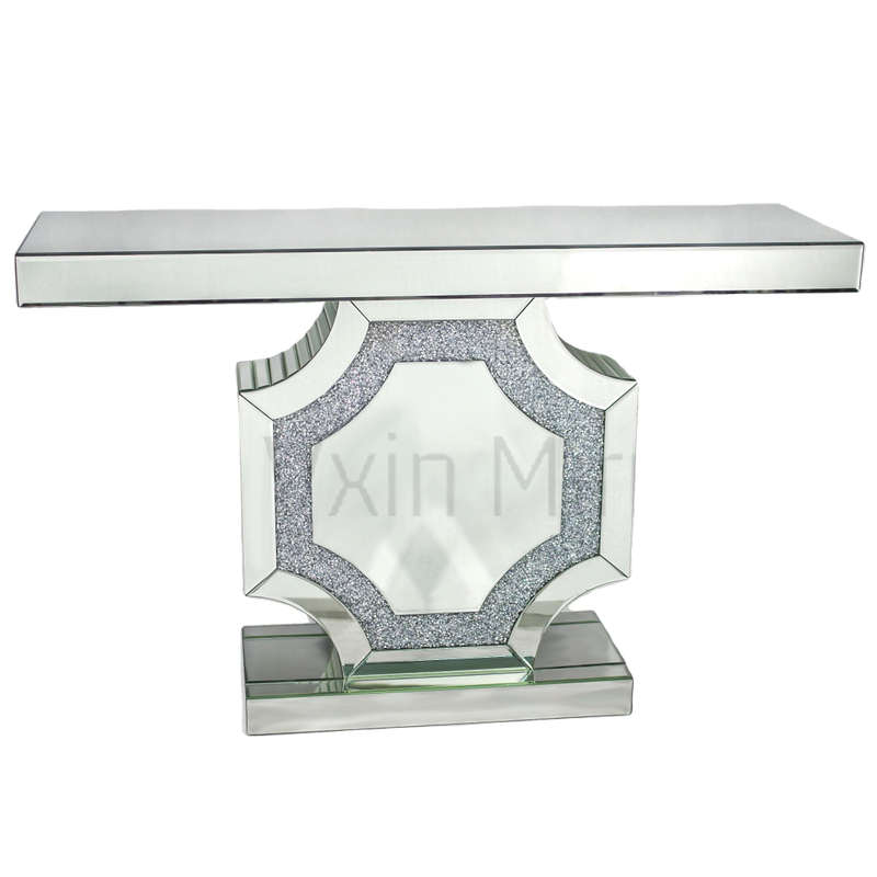 Barato WXF-013 Mesa de consola de estilo moderno 2022 Mesas de consola de diamantes de cristal plateado