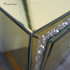 Decoración de lujo WXF-099 Gabinete de armario de diamantes machacados con espejo dorado con cajones Muti