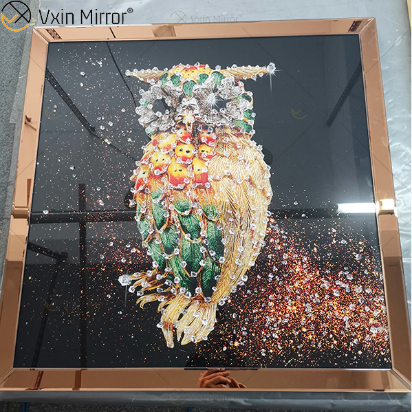 Omal Art Vxin WXMA-55 decoración del hogar marco de MDF espejo pared arte cristal porcelana pintura espejo pared arte