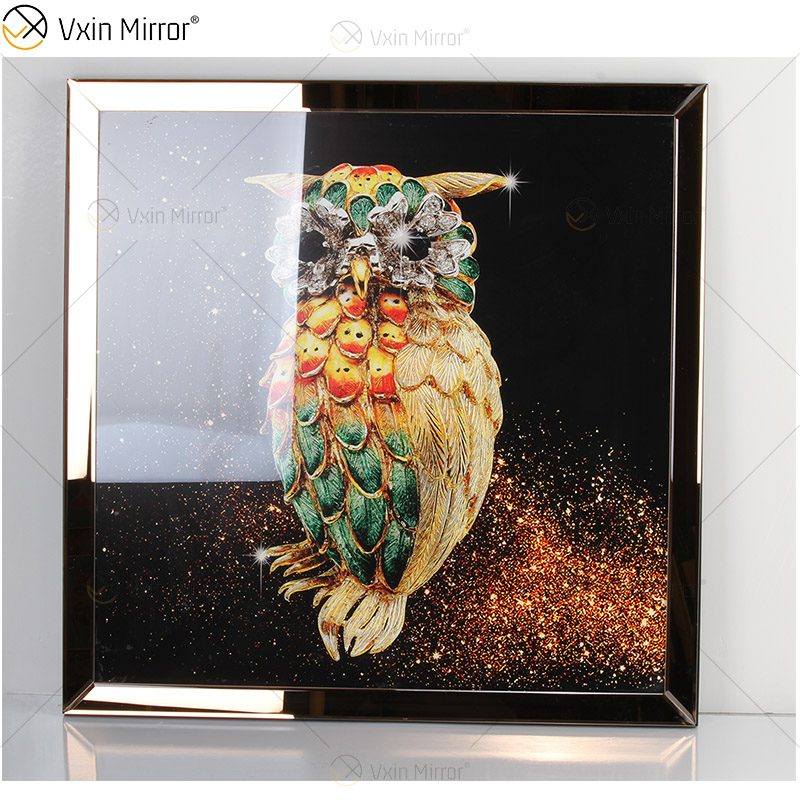 Omal Art Vxin WXMA-55 decoración del hogar marco de MDF espejo pared arte cristal porcelana pintura espejo pared arte