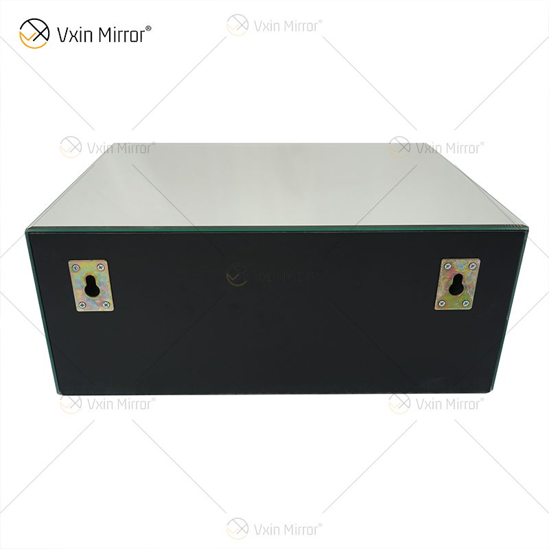 Vxin Factory Supply WXF-153 Decoración de pared plateada Estante de pared rectangular con espejo de diamante triturado plateado