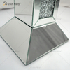 Nuevo diseño Vxin WXF-722 decoración del hogar mesa auxiliar de diamantes triturados mesa auxiliar de muebles de espejo plateado