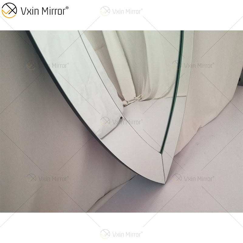 Espejos colgantes de pared en forma de corazón 3D sin marco moderno diseño de borde biselado baño dormitorio espejo tocador espejo de maquillaje WXM-2090
