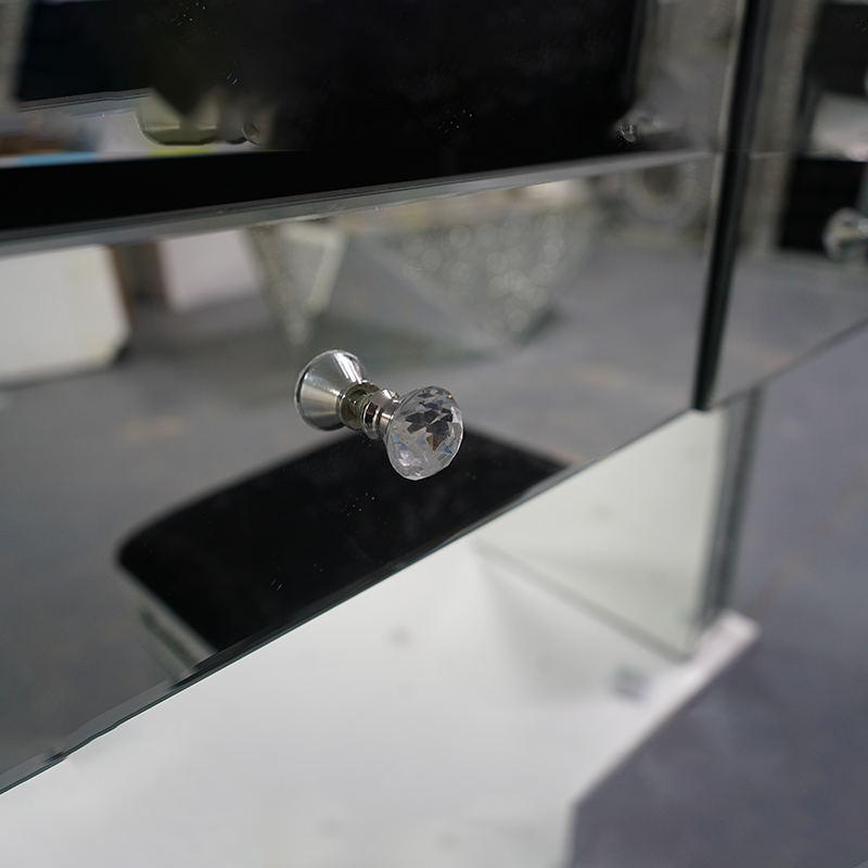 Gran oferta de diseños modernos para dormitorio, juego de tocador con espejo y taburete, tocador de lujo plateado