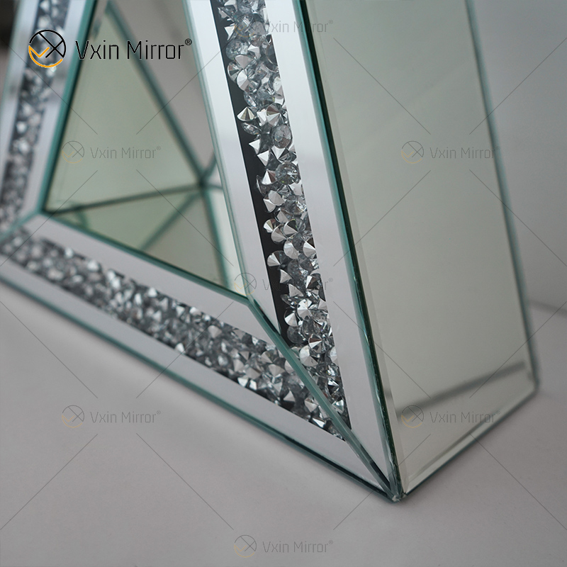 Gran oferta WXTL-003 espejo plateado para dormitorio noche lujo moderno lámparas de mesa decorativas