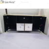 Adornado Berlin Furniture WXF-680 Anti Champagne Gold TV Stands Gabinete con 2 cajones y puertas