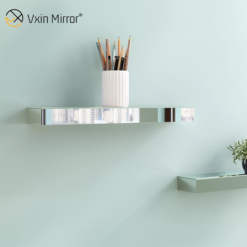 Fuente de fábrica Vxin, decoración de pared plateada, espejo de cristal plateado, estante de pared para pared