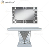 Vxin Mirror RTS Silver Luxury Crystal Console Table con espejo Pasillo con cajón en muebles de sala de estar en stock