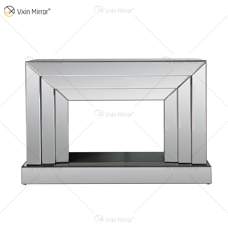 Venta caliente WXWF-1100 Espejo de vidrio simple Fiireplace con inserción de madera de simulación Interior para sala de estar