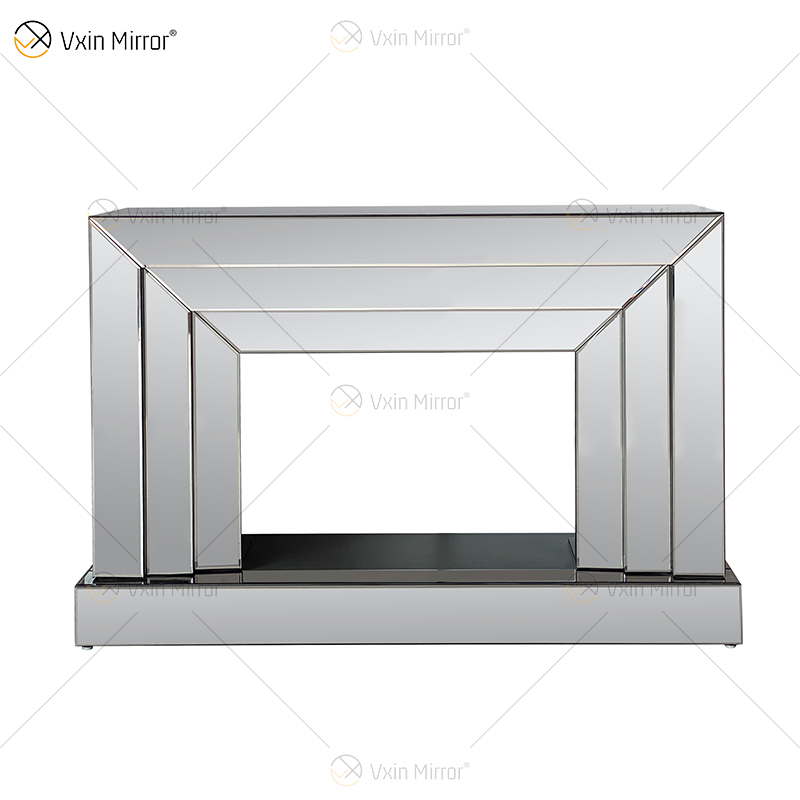 Venta caliente WXWF-1100 Espejo de vidrio simple Fiireplace con inserción de madera de simulación Interior para sala de estar