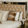 Vxin Antique Furniture WXWF-1088 Cama King Grace Golden Frame Mirrored Super Bed