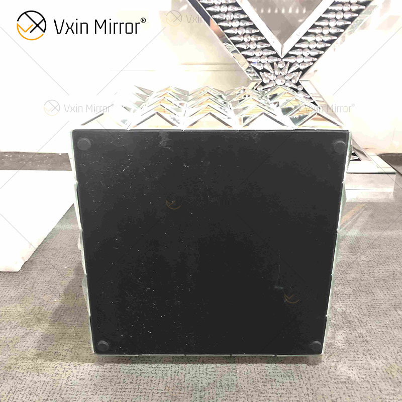 Decoración del hogar, espejo plateado, Safas, mesa de esquina, muebles, mesita de noche con espejo, WXWF-992