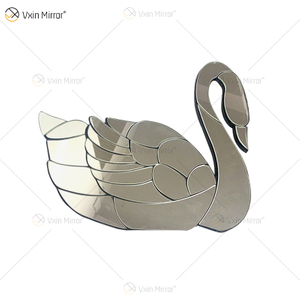 Noble Glass WXM-1159 espejo personalizado cisne vestíbulo moderno hogar pared decoración gran oferta espejo pared arte hogar Decoración para sofá conjunto