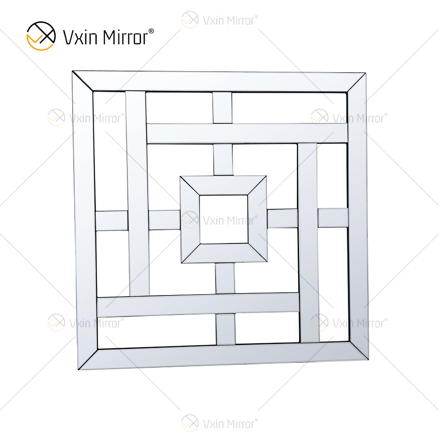 Espejo decorativo de pared con espejo cuadrado con borde biselado Espejos de pared modernos de moda WXM-1096