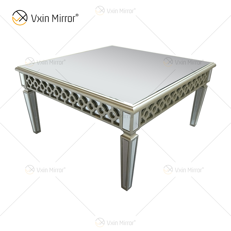 Mesa auxiliar personalizada Elegante WXF-639 Champagne Silver Mesa de centro casera