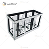 Meetart Crystal Clear Silver Mirror Glass Portavelas con 3 velas Tubo de luz Elegante Ideal para la decoración del hogar WXCH-65