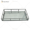 Venta caliente Vxin Espejo WXT-005 Decoración moderna Marco de acero inoxidable plateado Bandeja con espejo 2 Tamaño