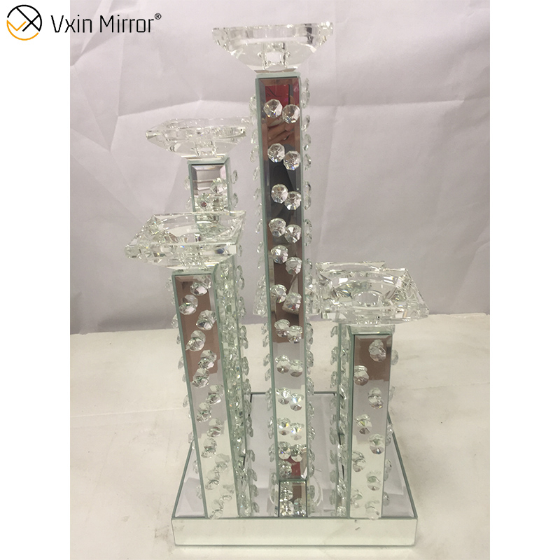 Fábrica profesional Vxin WXCH-22 Acrílico Diamantes Portavelas de vidrio 6 Copa de vela