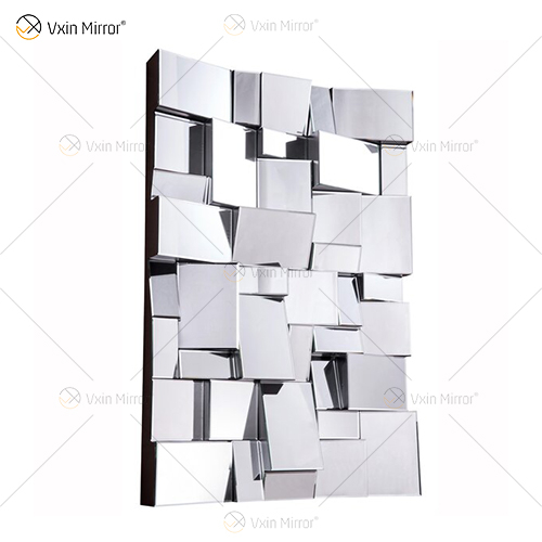 VXin Mirror WXM-1548 Moden Silver Glass 3D Decorativo Espejo de pared Decoración para el hogar para sala de estar Dormitorio