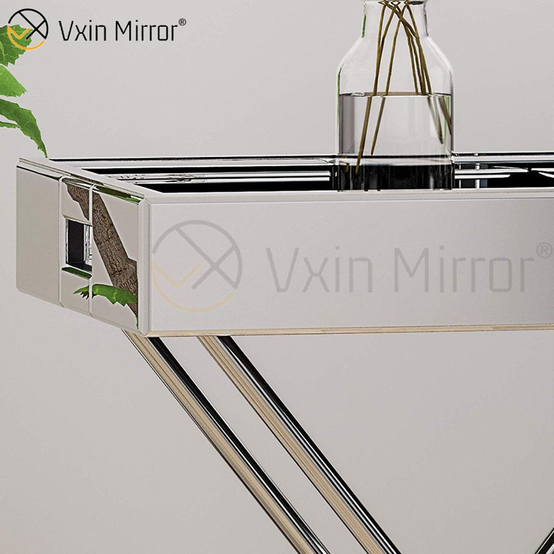 Espejo Vxin WXT-039 Decoración moderna Bandeja espejada de acero inoxidable plateada