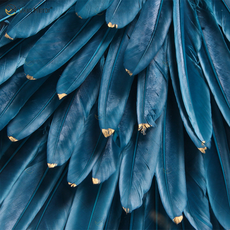 La pintura de flores Vxin WXPA-01 más nueva para la decoración del hogar arte de la pared cuadro colgante de plumas de Metal para el juego de sala de estar a la venta