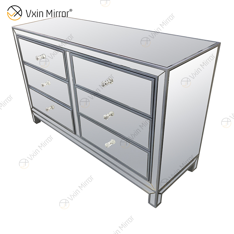 Espejo Vxin, gran oferta, WXR-007, decoración plateada para el hogar, armario con espejo con 6 cajones